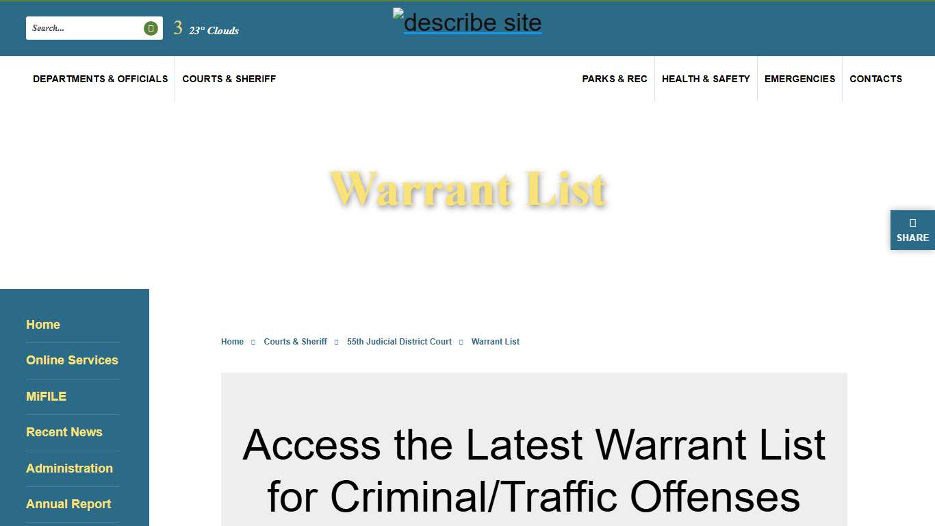 Ingham County - Warrant List
